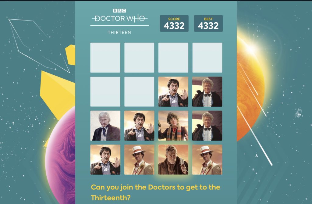 Troughton Zero Baker McGann: The Addictive Doctor Who Sliding Game “Thirteen”