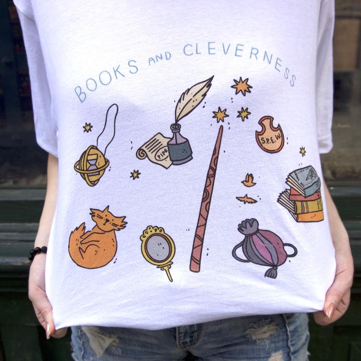 The Magicians Pub Hermione Granger Books and Cleverness Harry Potter Tee Shirt